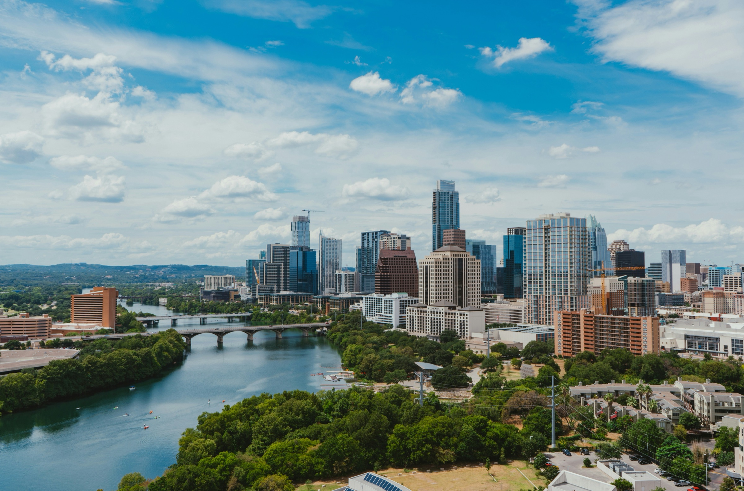 Austin skyline over Lady Bird Lake